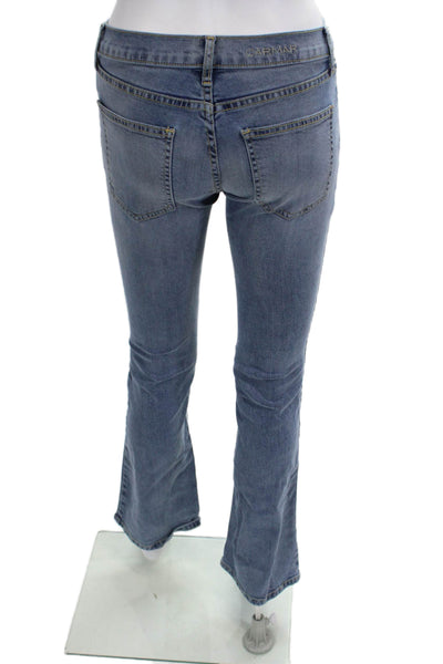 Carmar Womens Bootcut Flared Jeans Blue Mid Rise Size 26