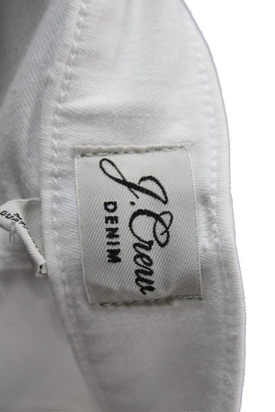 J Crew Womens Ankle Straight White Mid Rise Denim Jeans Size 24