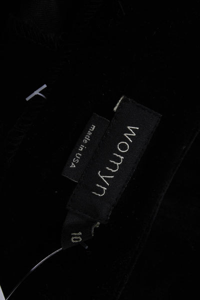 Womyn Womens A-Line Maxi Pants Black 100% Cotton Size 10