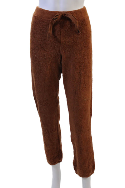 Stateside Womens Ankle Sweatpants Brown Drawstring Cotton Modal Size L