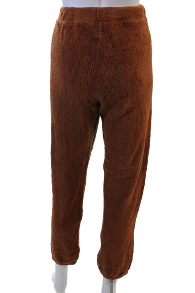 Stateside Womens Ankle Sweatpants Brown Drawstring Cotton Modal Size L