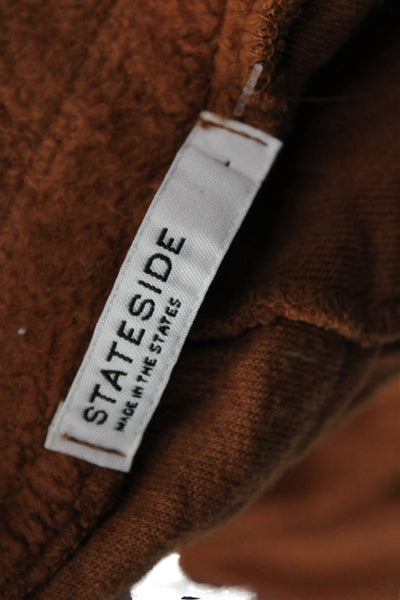 Stateside Womens Ankle Sweatpants Brown Drawstring Cotton Modal Size L