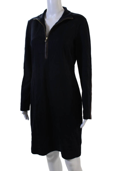 Lauren Ralph Lauren Womens Shirt Dress Dark Blue Collared Knee Length Size 10