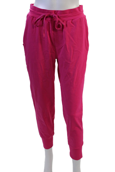 Monrow Women Jogger Sweatpants Pink Drawstring Nylon Spandex Size S