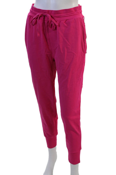 Monrow Women Jogger Sweatpants Pink Drawstring Nylon Spandex Size S