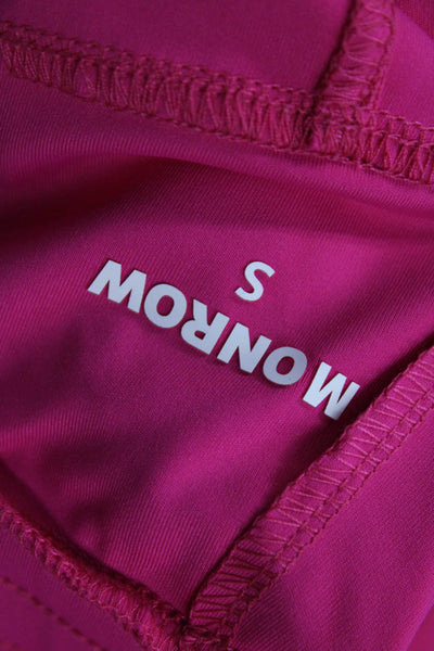Monrow Women Jogger Sweatpants Pink Drawstring Nylon Spandex Size S