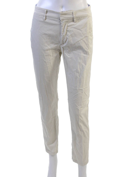 J Crew Womens Ankle Chino Pants Beige Cotton Petite Size 24
