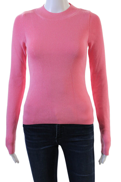 MNG Womens Pink Pullover Sweater Crew Neck Long Sleeve Size M
