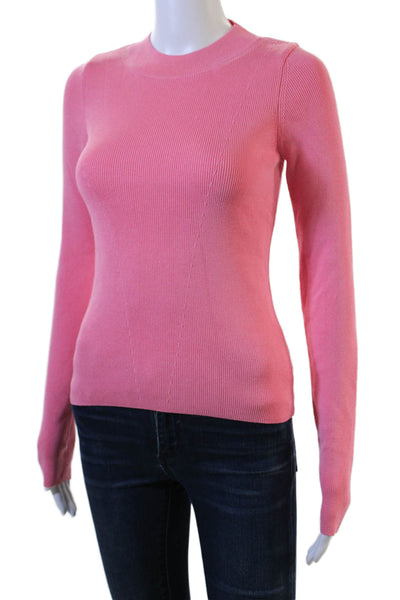 MNG Womens Pink Pullover Sweater Crew Neck Long Sleeve Size M