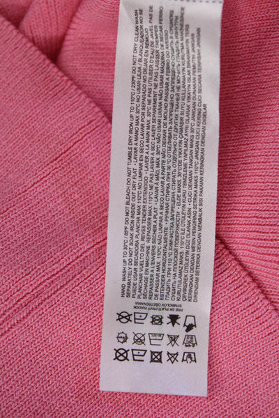 MNG Womens Pink Pullover Sweater Crew Neck Long Sleeve Size M