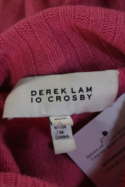 Derek Lam 10 Crosby Women Cashmere Turtleneck Sweater Pink Size XS
