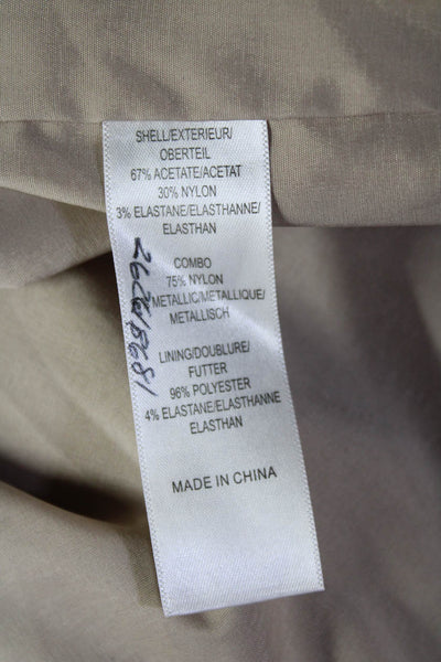 Aidan Mattox Womens Sheath Dress Beige Knee Length Hook Eye Size 12