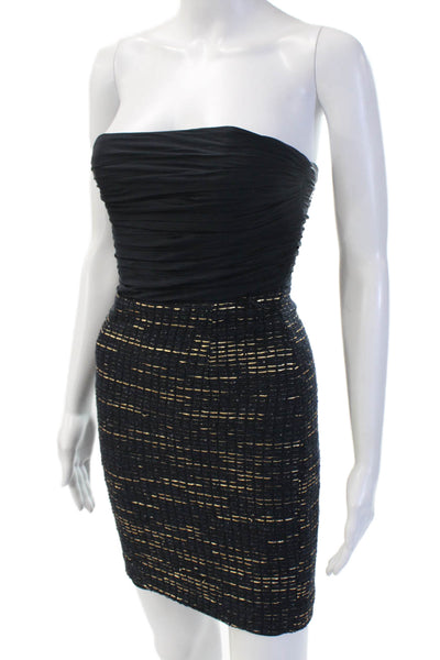 Alice + Olivia Womens Black Bodycon Mini Dress Sleeveless Zip Size XS