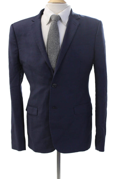 The Kooples Mens Classic Dark Blue Wool Blazer Button Long Sleeve Size 48