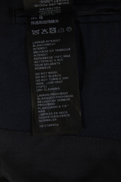 The Kooples Mens Classic Dark Blue Wool Blazer Button Long Sleeve Size 48