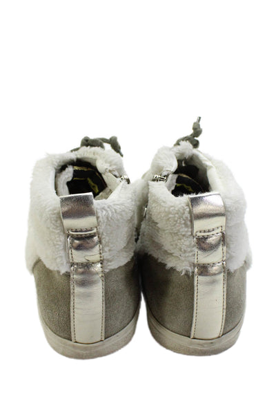 Vintage Havana Womens Leather High Top Sneakers Gray Size 11
