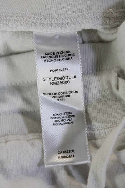 Splendid Women Jogger Sweatpants White Cotton Modal Drawstring Size M