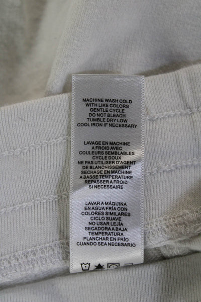 Splendid Women Jogger Sweatpants White Cotton Modal Drawstring Size M