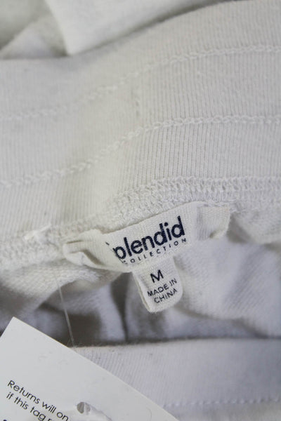 Splendid Women Jogger Sweatpants White Cotton Modal Drawstring Size M