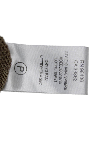 Theory Women Cardigan Brown 3/4 Sleeve Button Round Neck Size M