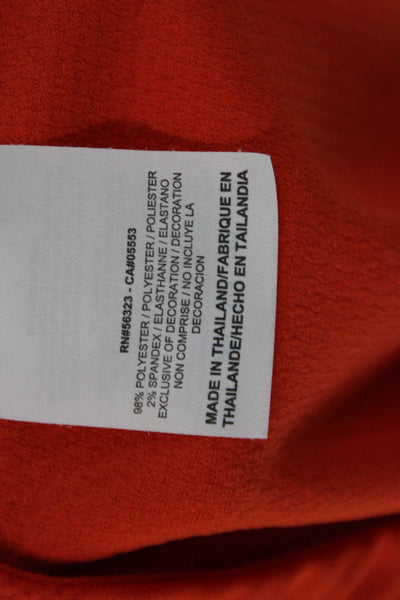 Nike Unisex Orange Pullover Sweatshirt Mock Neck Zip Long Sleeve Size S