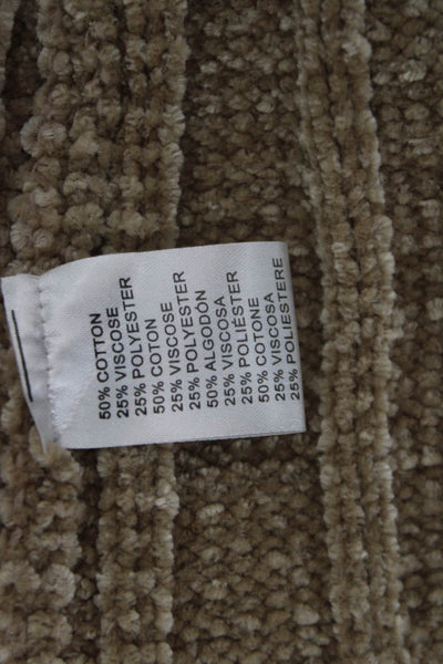 Miracle Unisex Cardigan Beige Striped Long Sleeve 50% Cotton Size S
