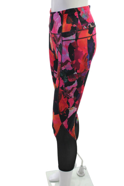 Athleta Womens Cropped Black Floral Leggings Size S