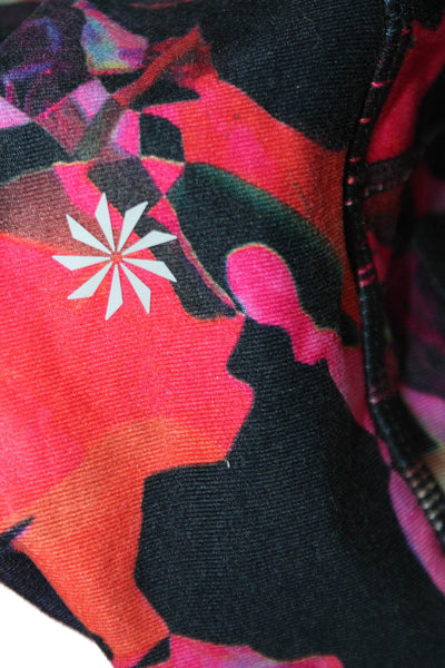 Athleta Womens Cropped Black Floral Leggings Size S