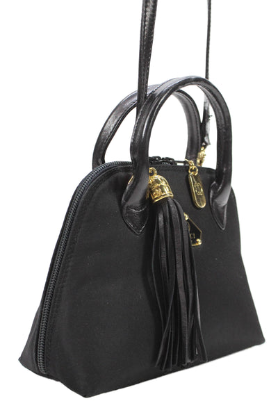 Cosci Womens Gold Tone Hardware Full Zip  Crossbody Bag Black