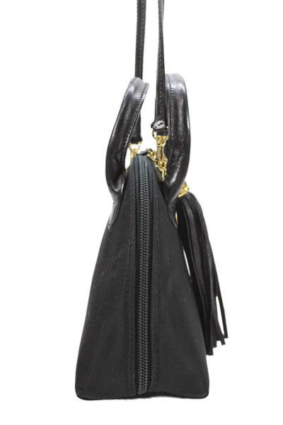 Cosci Womens Gold Tone Hardware Full Zip  Crossbody Bag Black
