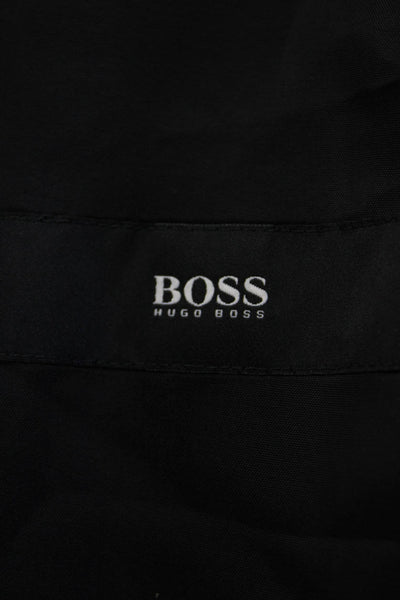 Boss Hugo Boss Mens Black Virgin Wool Suit Jacket Collared Button Size 40