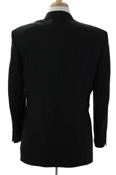 Nino Cerruti Mens Black Polyester Blend Suit Jacket Long Sleeve Size 40