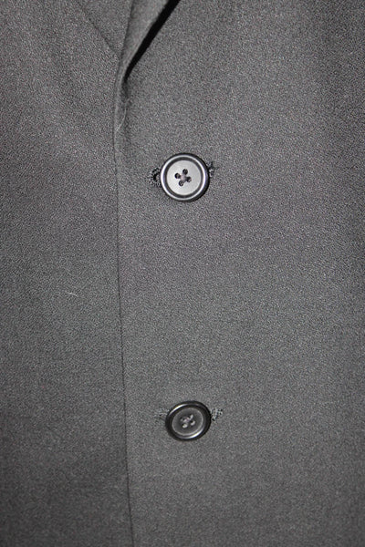 Nino Cerruti Mens Black Polyester Blend Suit Jacket Long Sleeve Size 40