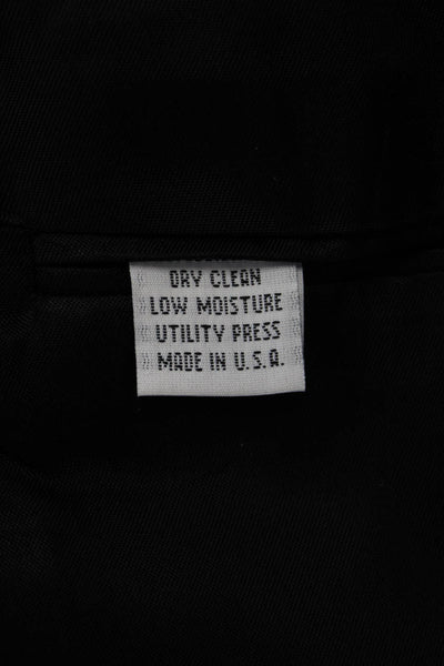Nino Cerruti Mens Black Polyester Blend Suit Jacket Long Sleeve Size 40