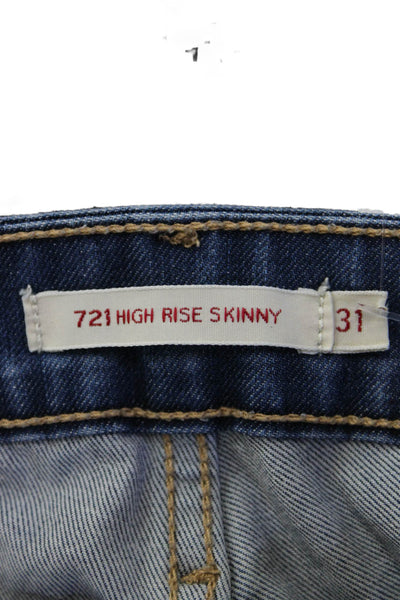 Levi Strauss & Co Unisex Dark Blue Ankle Skinny Jeans Size 31