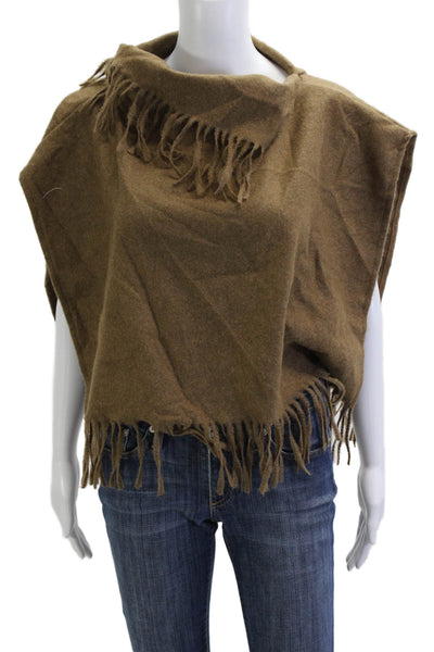 MNG Unisex Bohemian Brown Sleeveless Sweater Polyester Size S