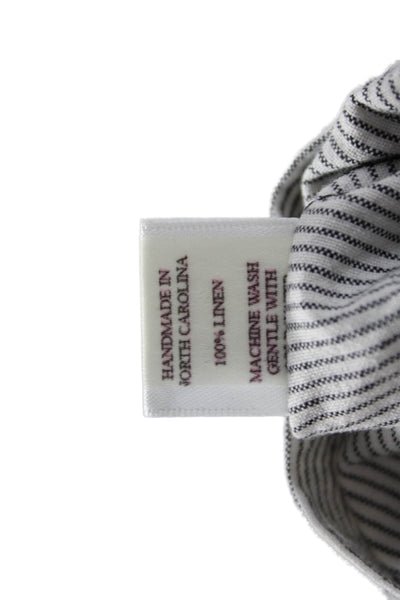 Diane Ness Women Gray Striped Shift Dress Sleeveless Square Neck Mid-Calf Size M