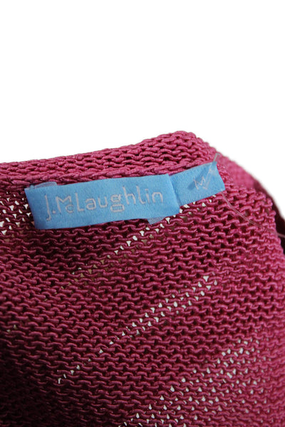 J. Mclaughlin Womens V-Neck Pullover Sweater Pink Long Sleeve Size M