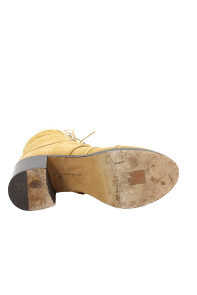 Tabitha Simmons Womens Suede Ankle Boots Beige Size 36 6