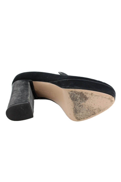 Gianvito Rossi Womens Velvet Platform Heels Gray Size 35.5 5.5