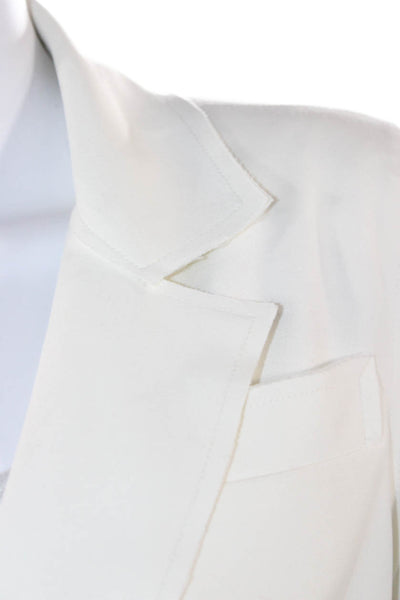 Generation Love Womens White Button Blazer Long Sleeve Size S