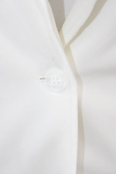 Generation Love Womens White Button Blazer Long Sleeve Size S