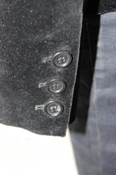 Theory Womens Classic Black Collared Button Blazer Long Sleeve Size 4