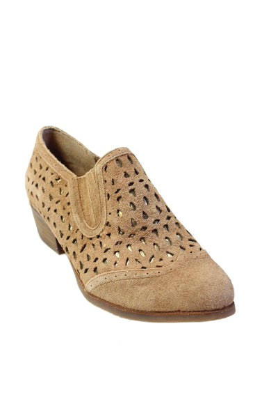 Dolce Vita Womens Suede Ankle Booties Beige Size 8.5