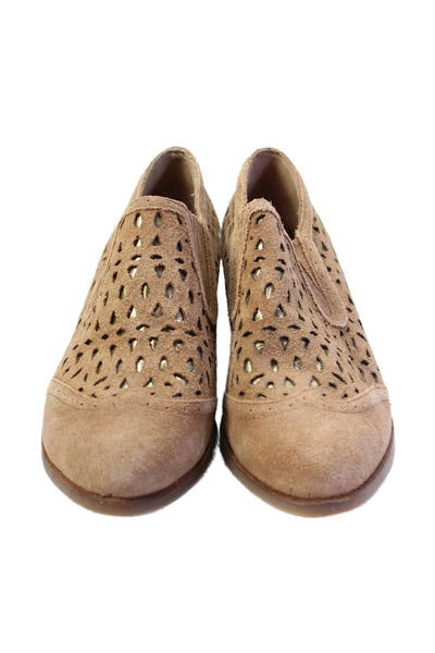 Dolce Vita Womens Suede Ankle Booties Beige Size 8.5
