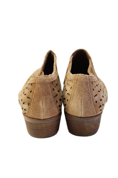 Dolce Vita Womens Suede Ankle Booties Beige Size 8.5