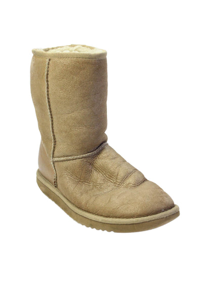 UGG Australia Womens Pull On Mid-Calf Boots Beige Size 9