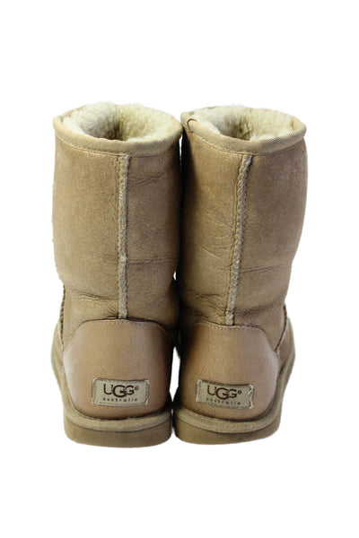 UGG Australia Womens Pull On Mid-Calf Boots Beige Size 9