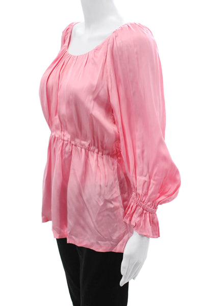 Rachel Parcell Women Pink Boho Tunic 3/4 Sleeve Rayon Size 2