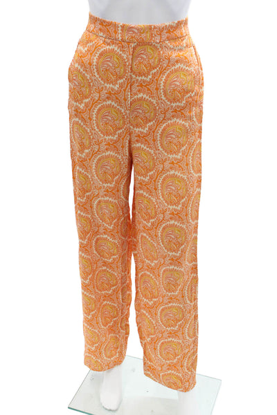& Other Stories Womens Paisley Viscose Blend Button Pants Bohemian Size 0